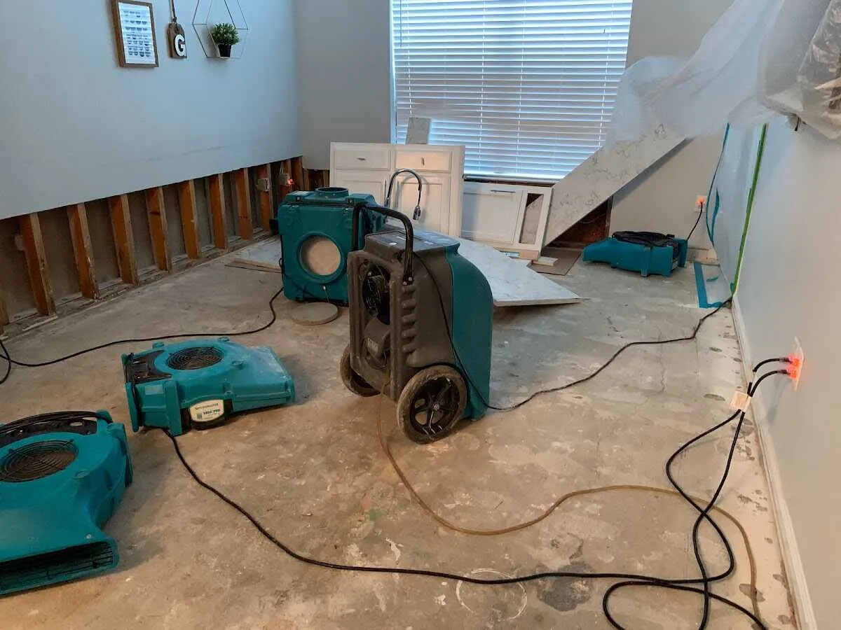 Dehumidifier in flood-cut room for Water Extraction & Removal in Willard